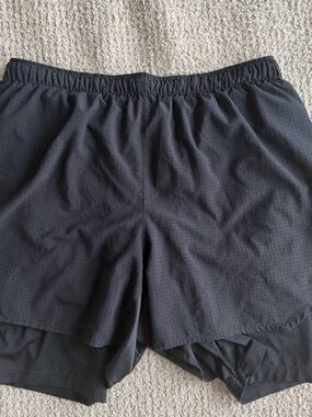 New Balance Black Men's Athletic Layered Running Shorts